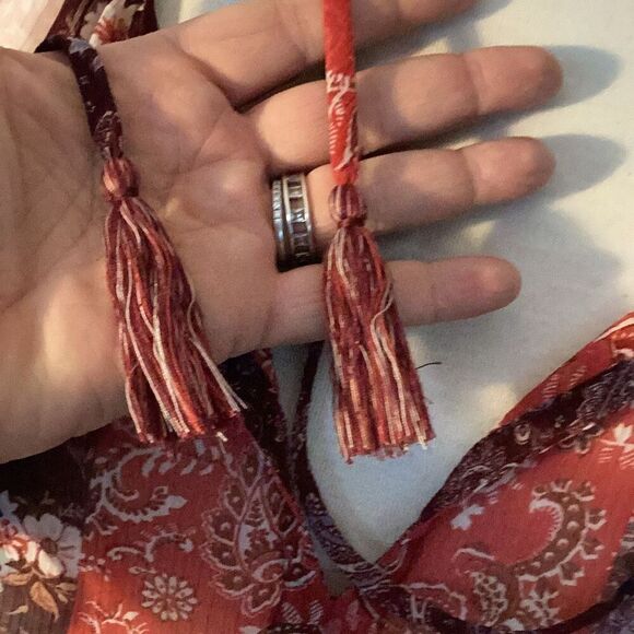 Lovestitch Chiffon Boho Long Sleeve Top Blouse Women’s Small - Picture 6 of 9